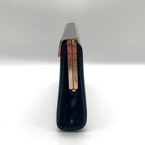 Jimmy Choo Black Patent Leather Cayla Clutch - Picture 3 of 11
